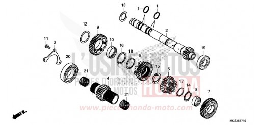 TRANSMISSION (MAINSHAFT) (DCT) CRF1100D4L de 2020